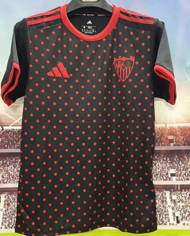 2025/2026 Sevilla Training Suit black Football Shirt 1:1 Thai Quality