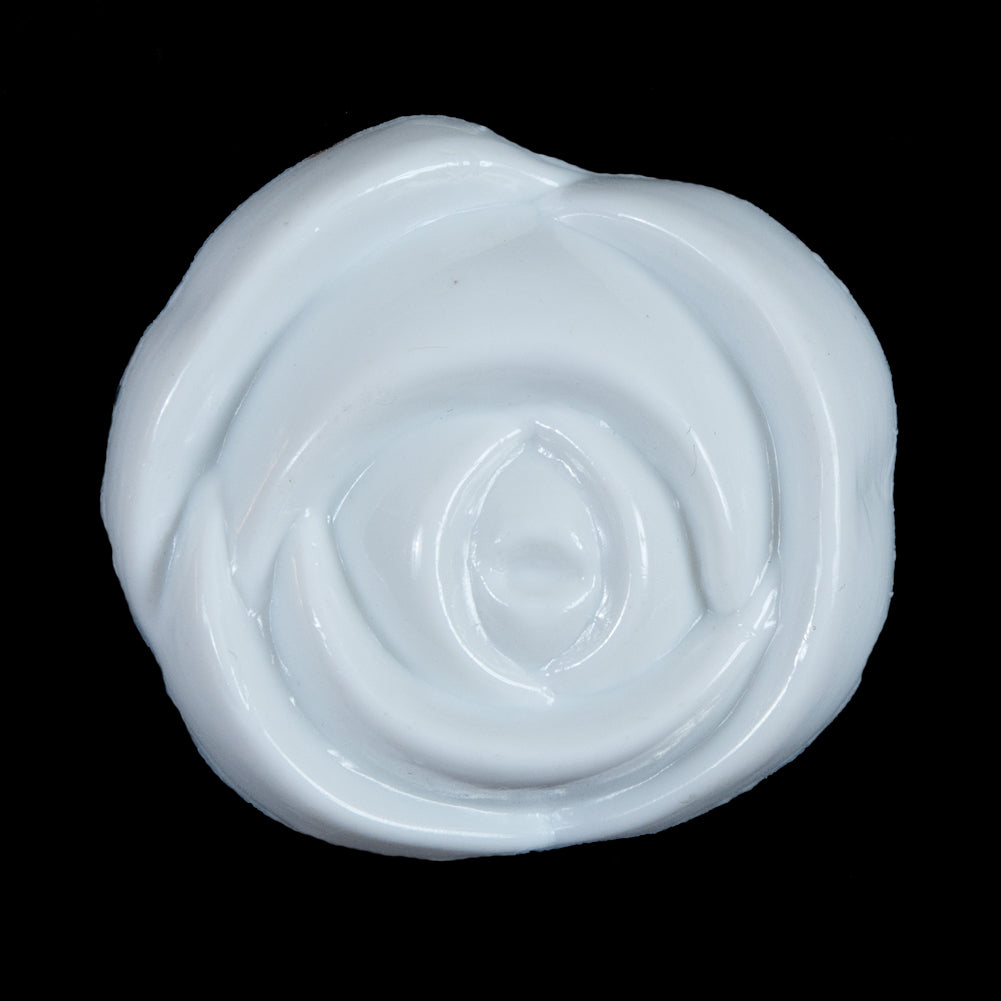White Rose-Shaped Plastic Button - 50L/32mm - Joann Fabrics