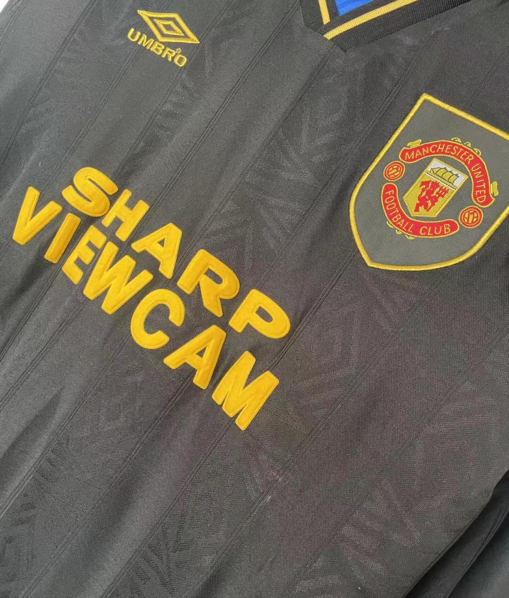 1993/1994 Retro Long Sleeve Manchester United Third Away Football Shirt 1:1 Thai Quality