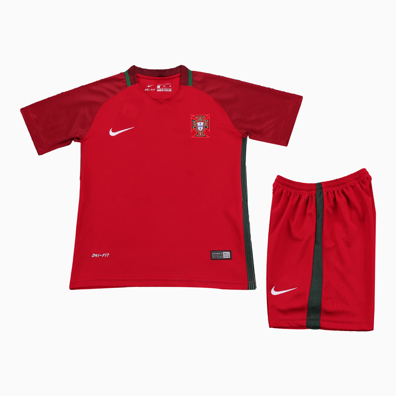 Retro Portugal 2016 Home Kids Kit - UnitedFutballJersey