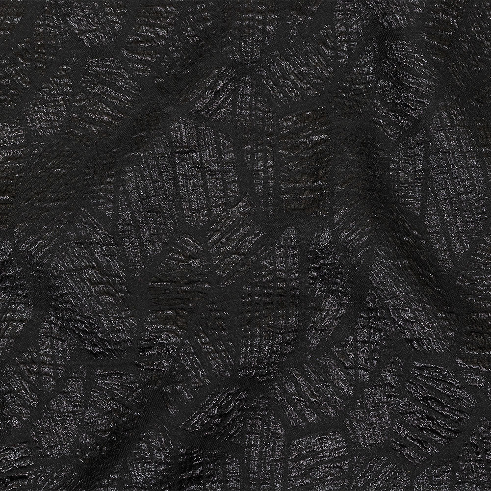 Metallic Black Abstract Hatching Luxury Brocade - Joann Fabrics