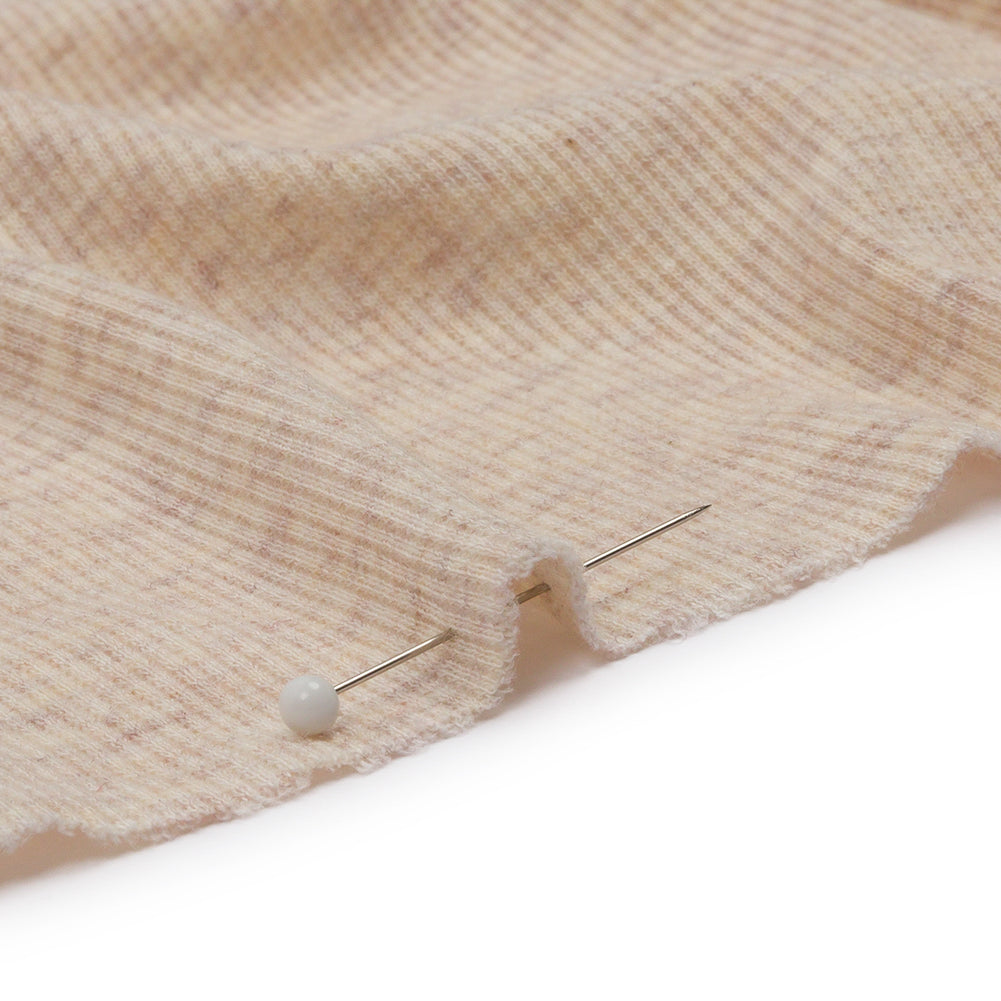 Heathered Beige Stretch Cotton and Rayon 2x2 Rib Knit - Joann Fabrics
