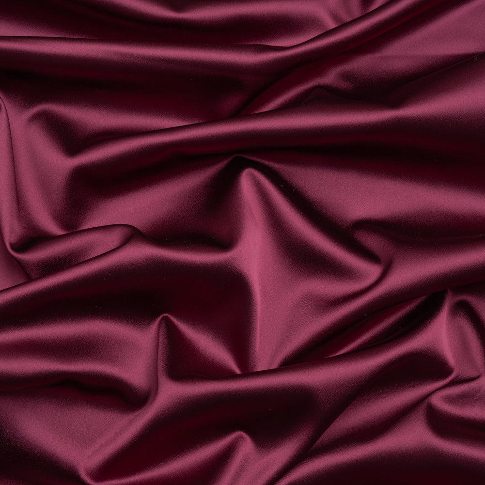 Stretch Satin Made in Italy - Burgundy with Black Backing - Premium Collection - Joann Fabrics