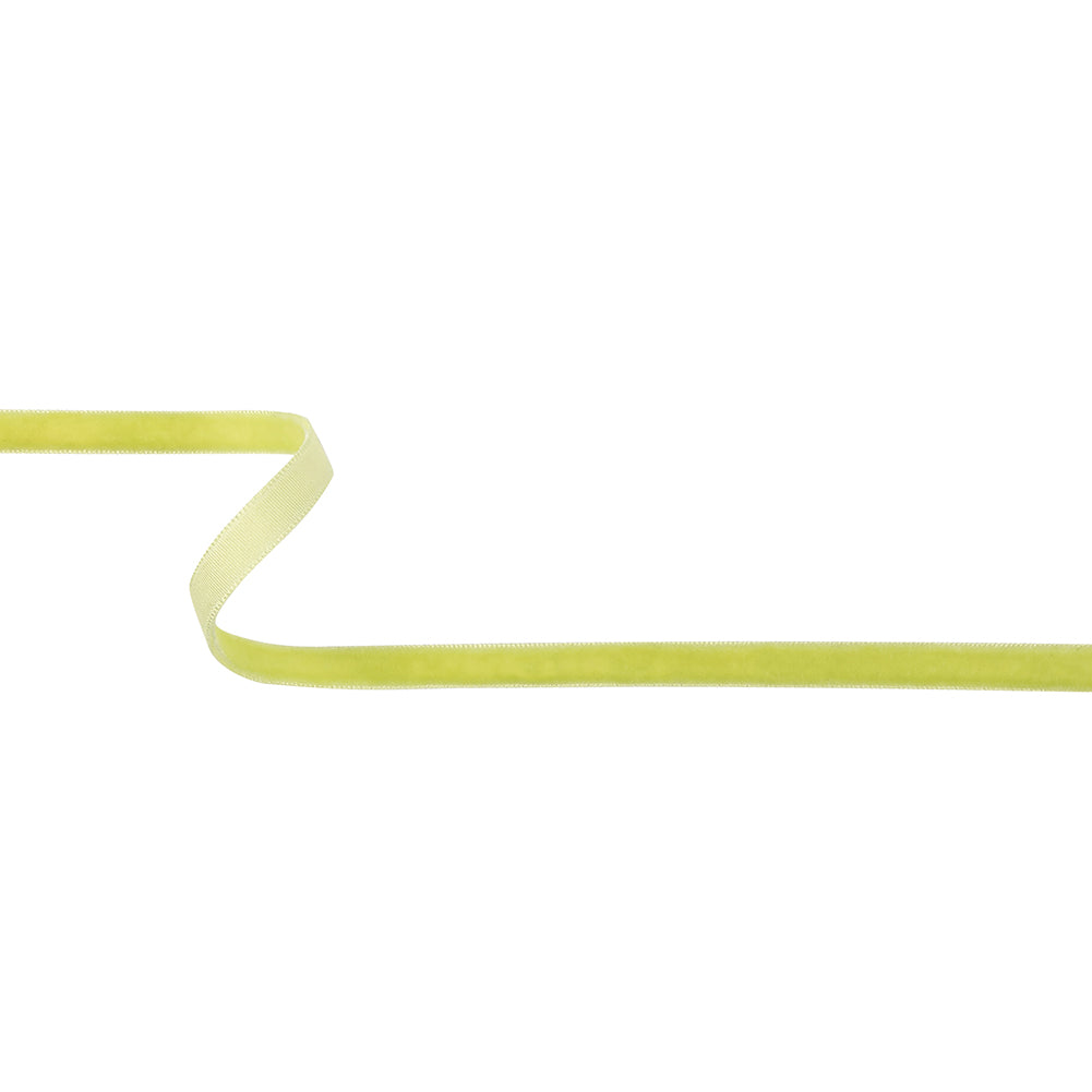Lime Single Face Velvet Ribbon - 0.3125