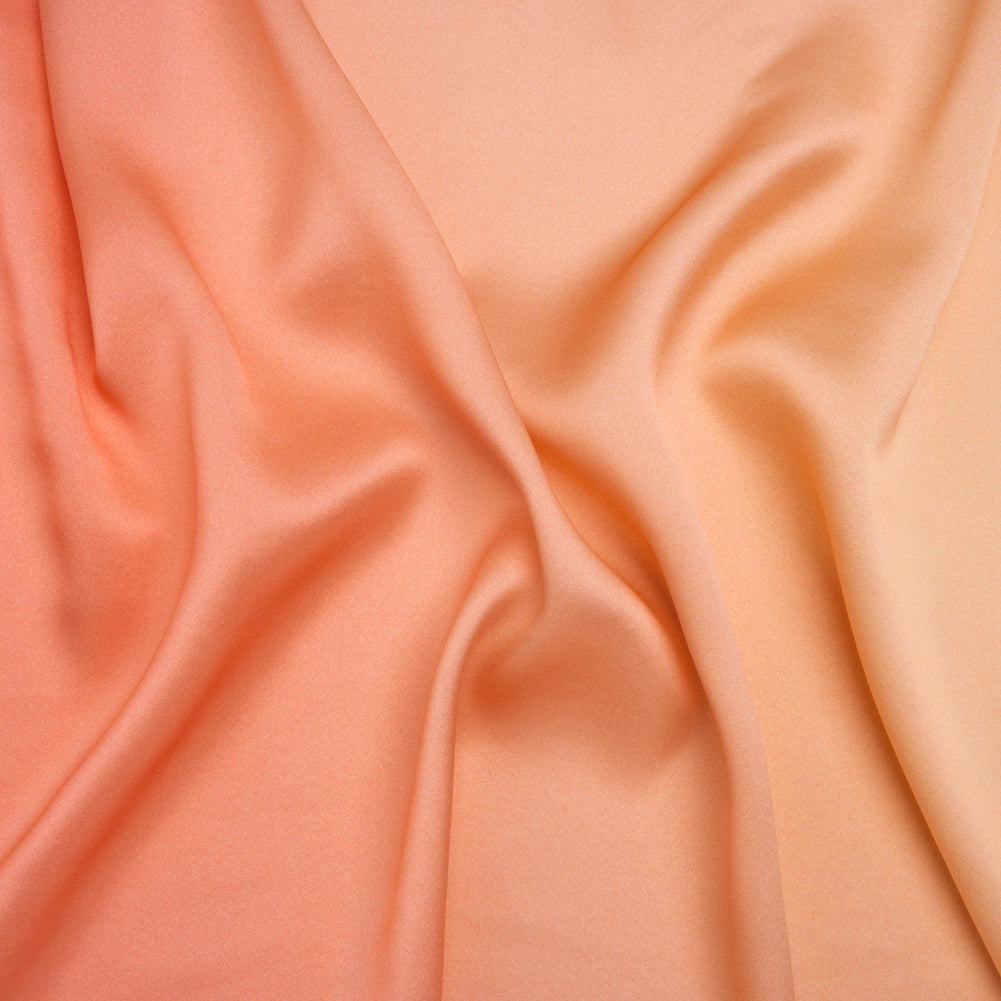 Silk Charmeuse Print 16MM, Made in Italy - Pale Peach to Blush Pink Ombre - Joann Fabrics