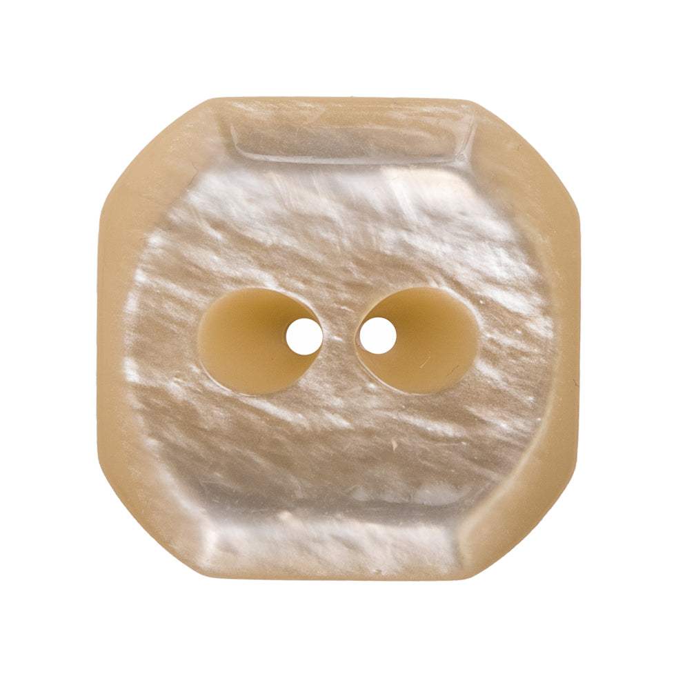 Square Plastic 2-Hole Button with Cut Corners Made in Italy - 44L/28mm - Ivory - Joann Fabrics