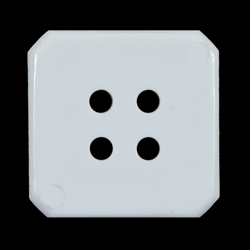 White Square Bevel Cut Button - 48L/30.5mm - Joann Fabrics
