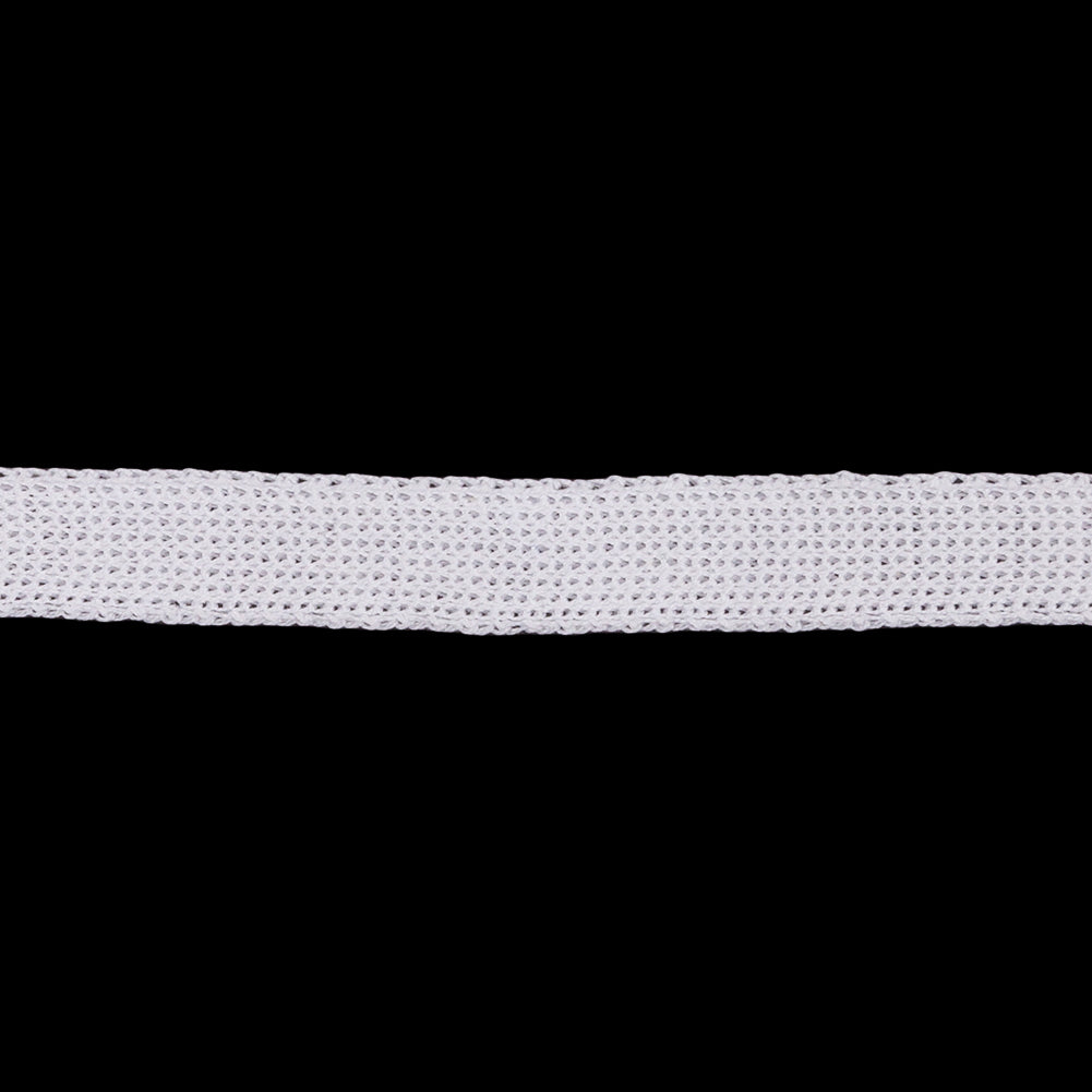 White Cotton Knit Trim Tape - 0.375