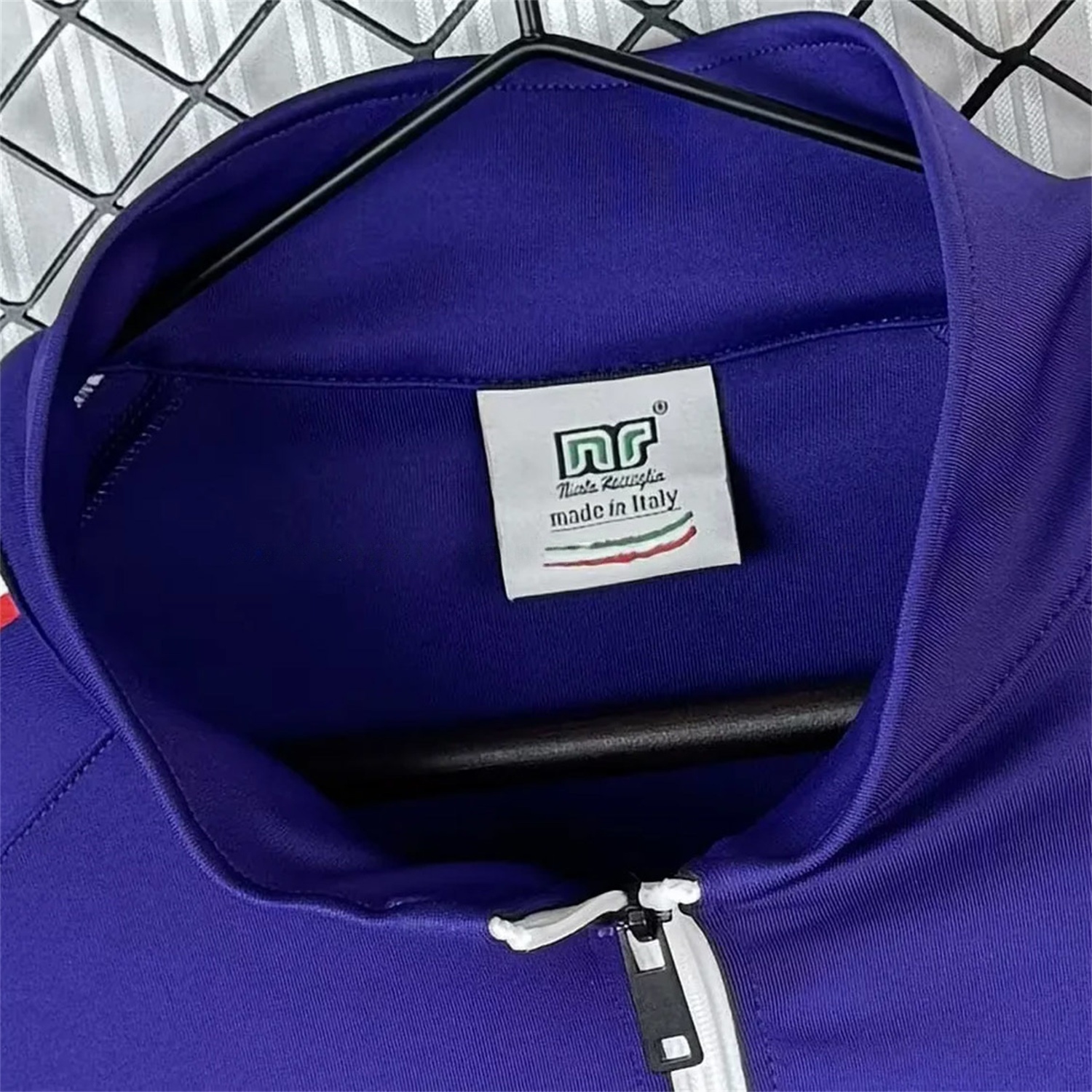 Retro Fiorentina 1985-86 Windbreaker Jacket - Blue - UnitedFutballJersey