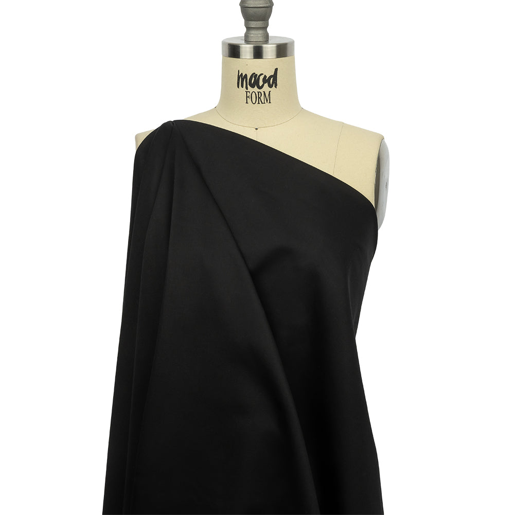 Stretch Cotton Sateen - Black - Mood Exclusive Carlos Collection - Joann Fabrics