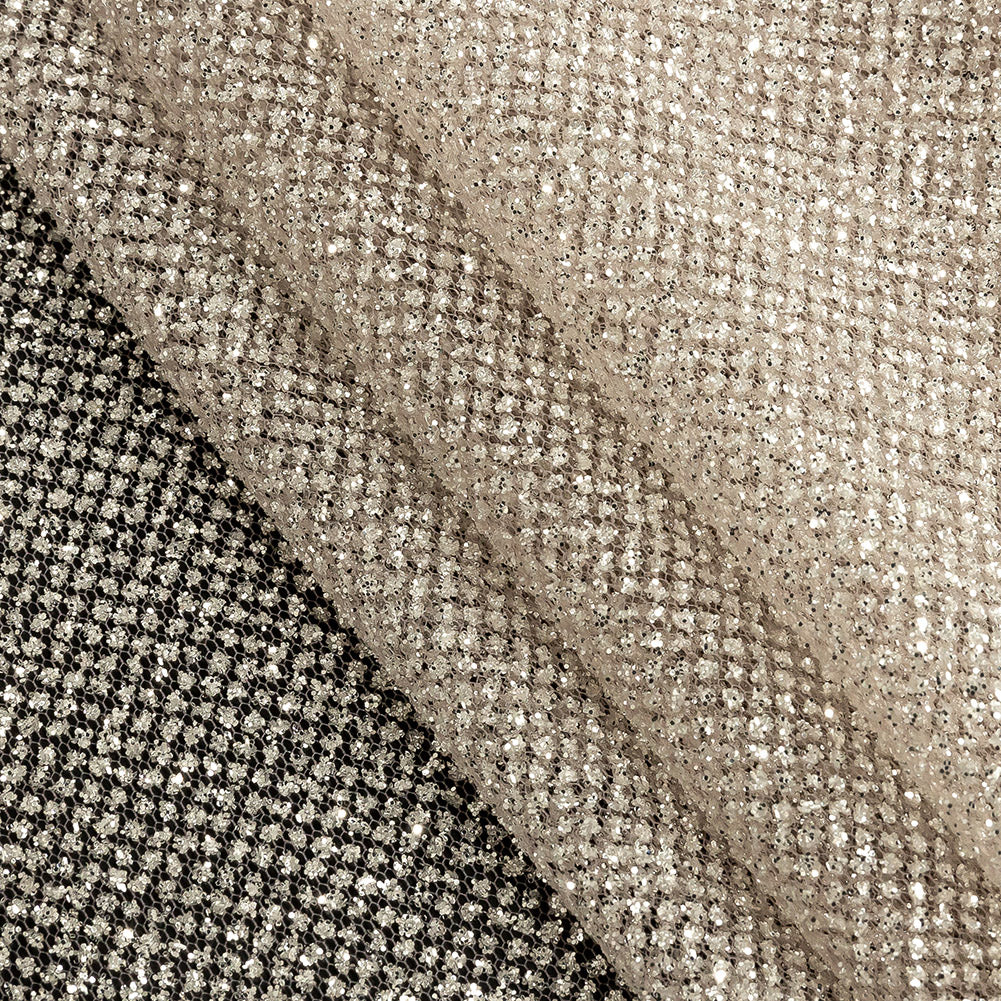 Tulle with Metallic Platinum Glitter - Golden Eagle - Platina Collection - Joann Fabrics