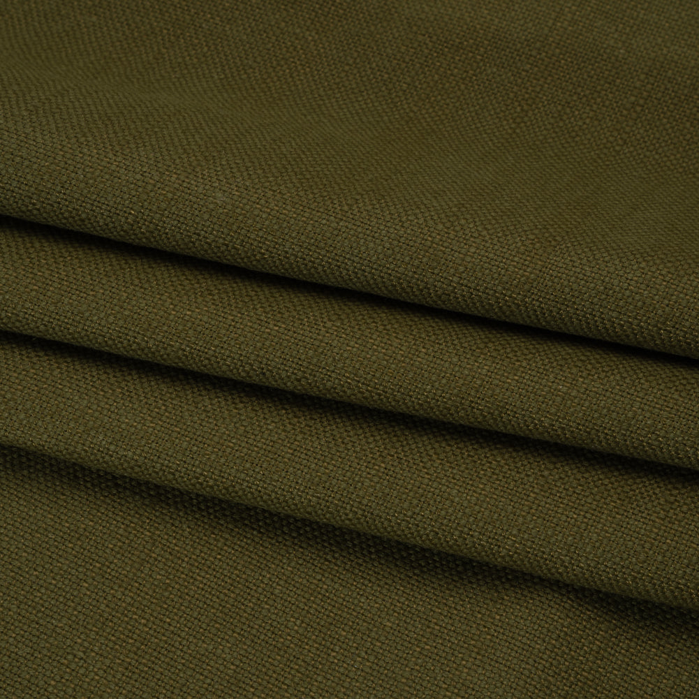 Linen Look Recycled Polyester and Cotton Woven - Olive - British Imported - Joann Fabrics