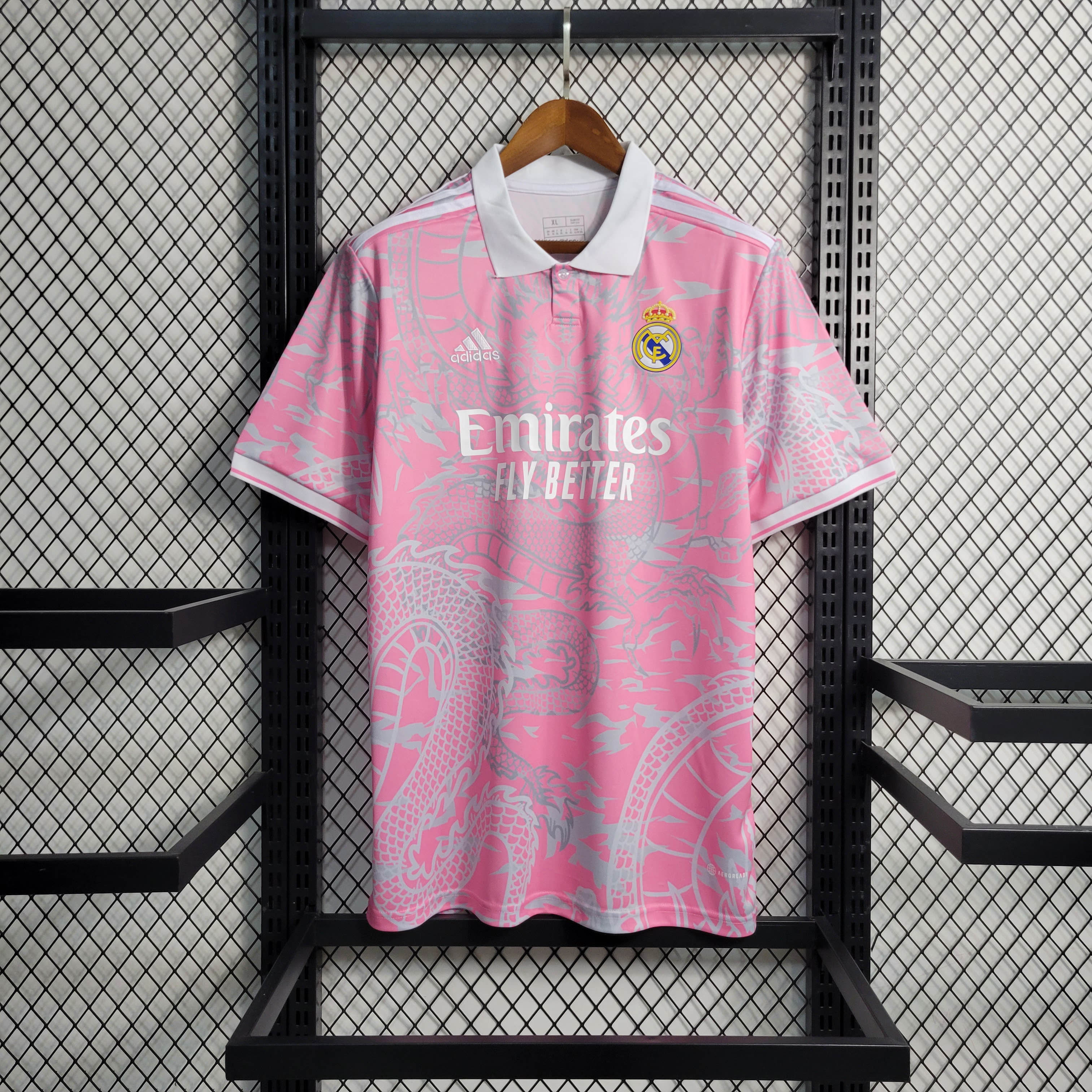 2023/2024 Real Madrid Chinese Dragon Pink Football Shirt 1:1 Thai Quality