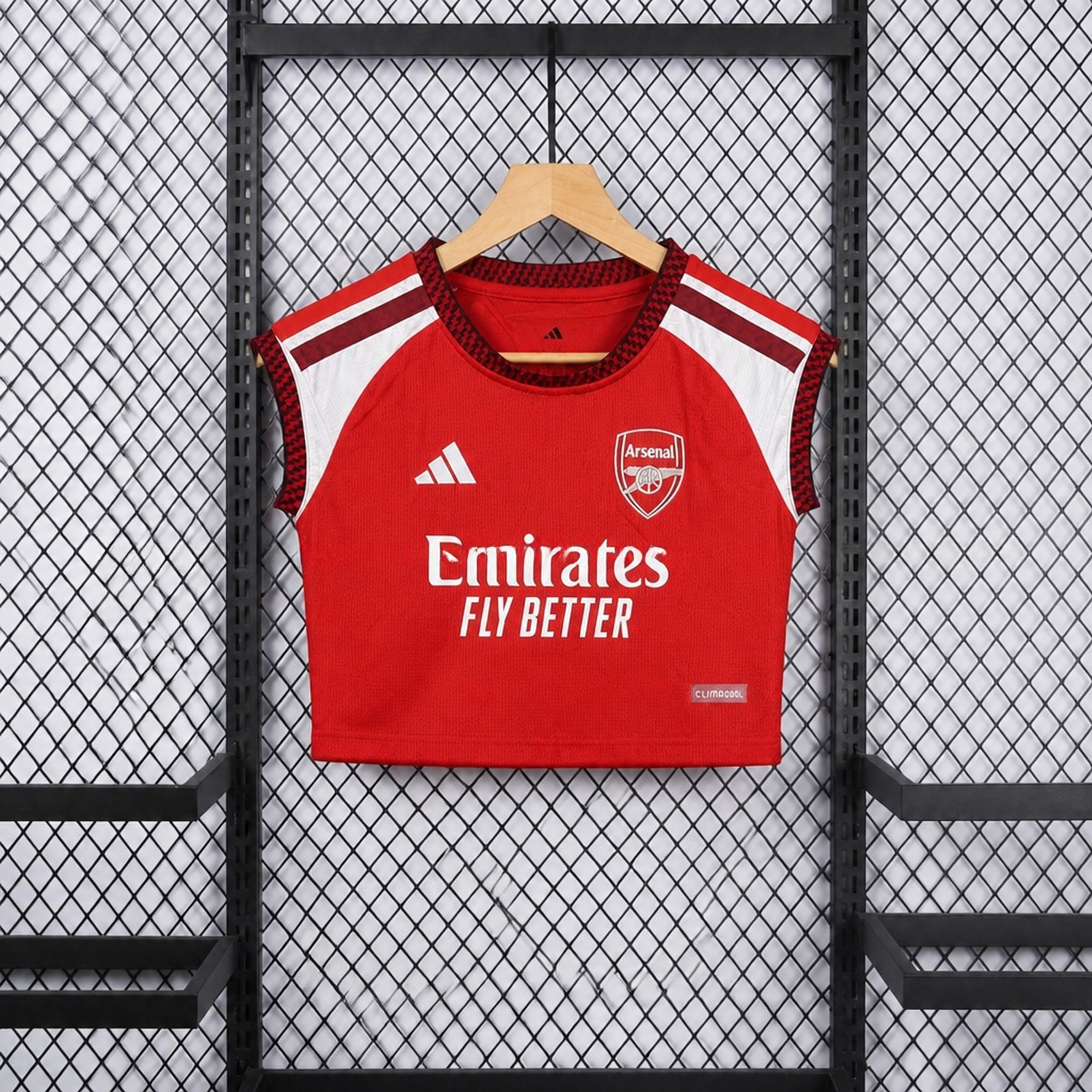 Women's Arsenal 26-27 Home Cropped Sleeveless Jersey - Fans Version - UnitedFutballJersey