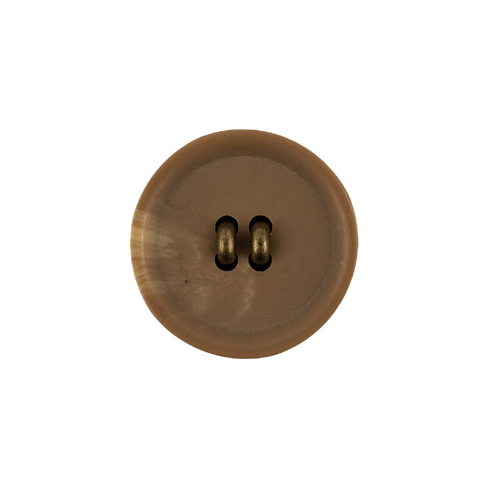 Tabacco and Brass Shallow Plate Plastic and Metal Shank Back Button - 32L/20mm - Joann Fabrics