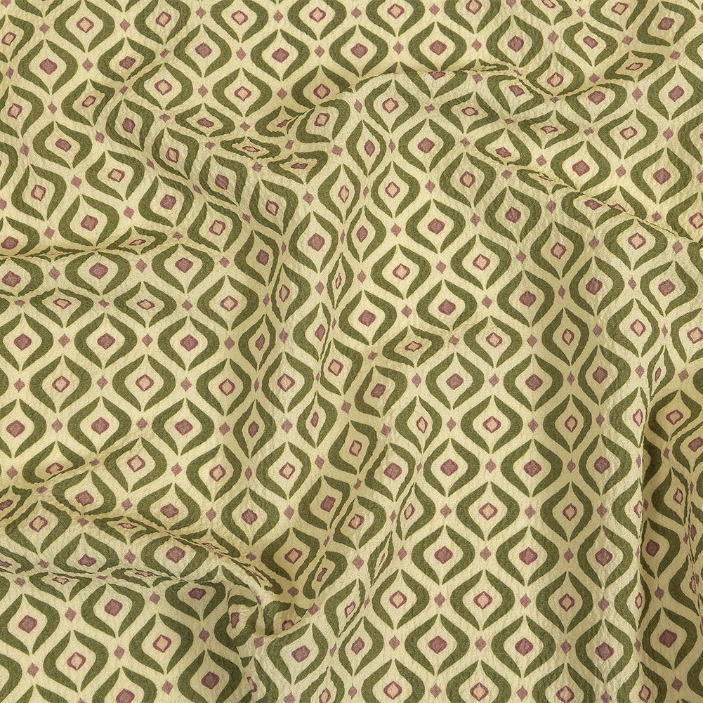 Mood Exclusive Green Mid Mod Mood Stretch Polyester Seersucker - Joann Fabrics