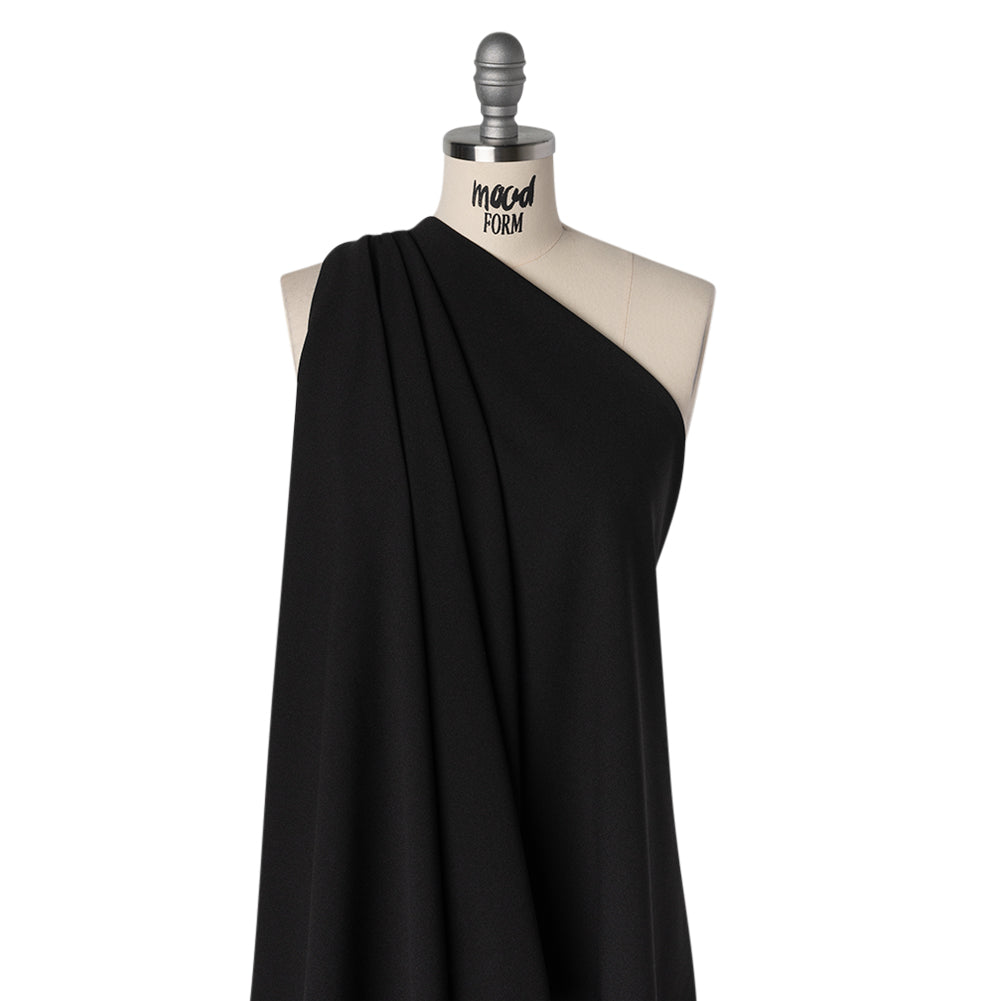 Stretch Polyester Crepe Double Knit - Limo Black - Designer Deadstock - Joann Fabrics