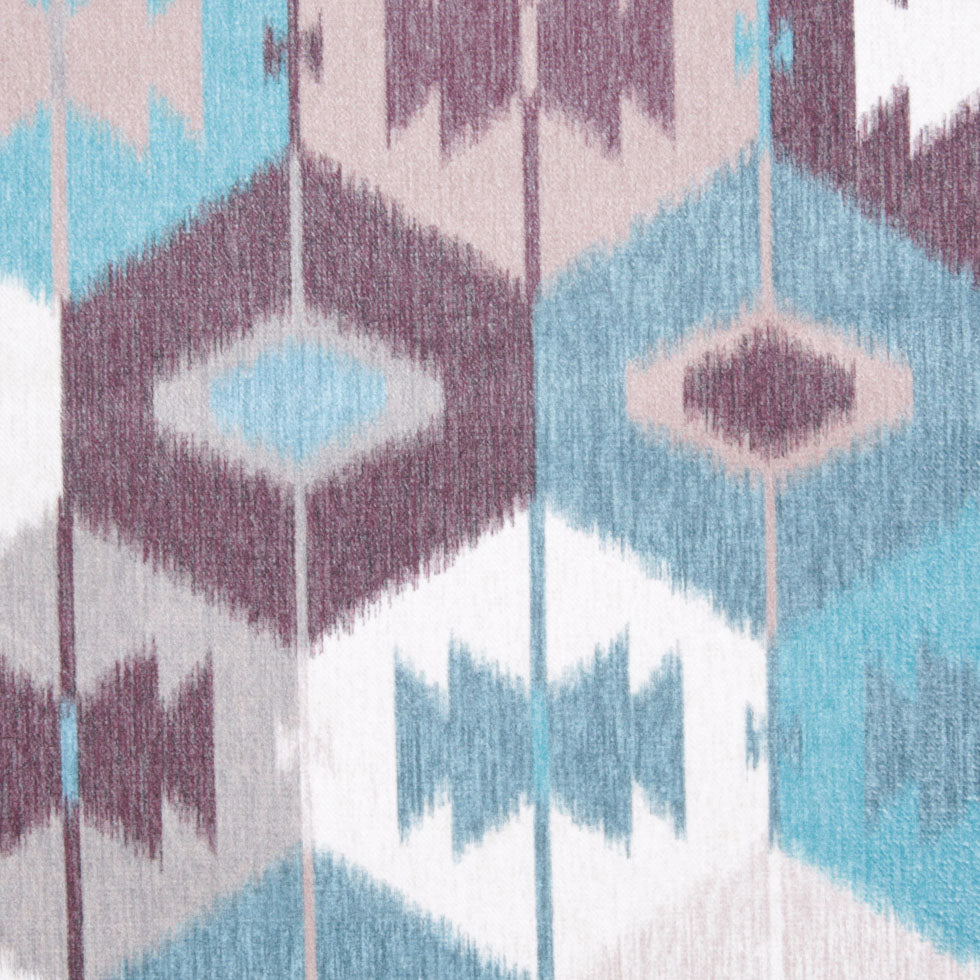 Aqua Ikat Geometric Upholstery Velvet - Joann Fabrics