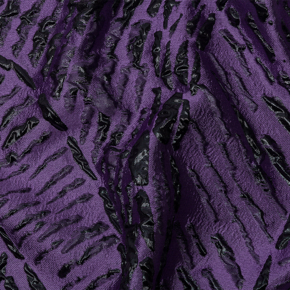 Metallic Purple and Black Abstract Luxury Brocade - Joann Fabrics