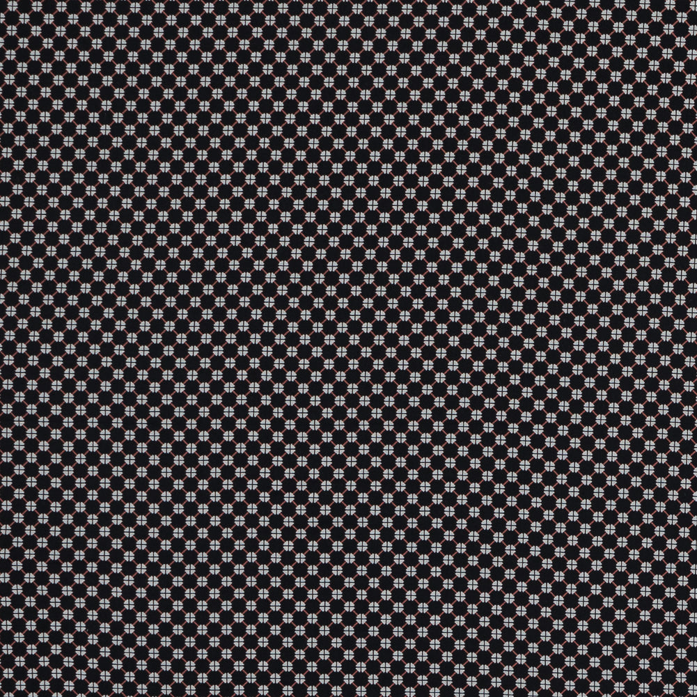 Cotton Voile - Black and Orange Geometric Lattice - Joann Fabrics