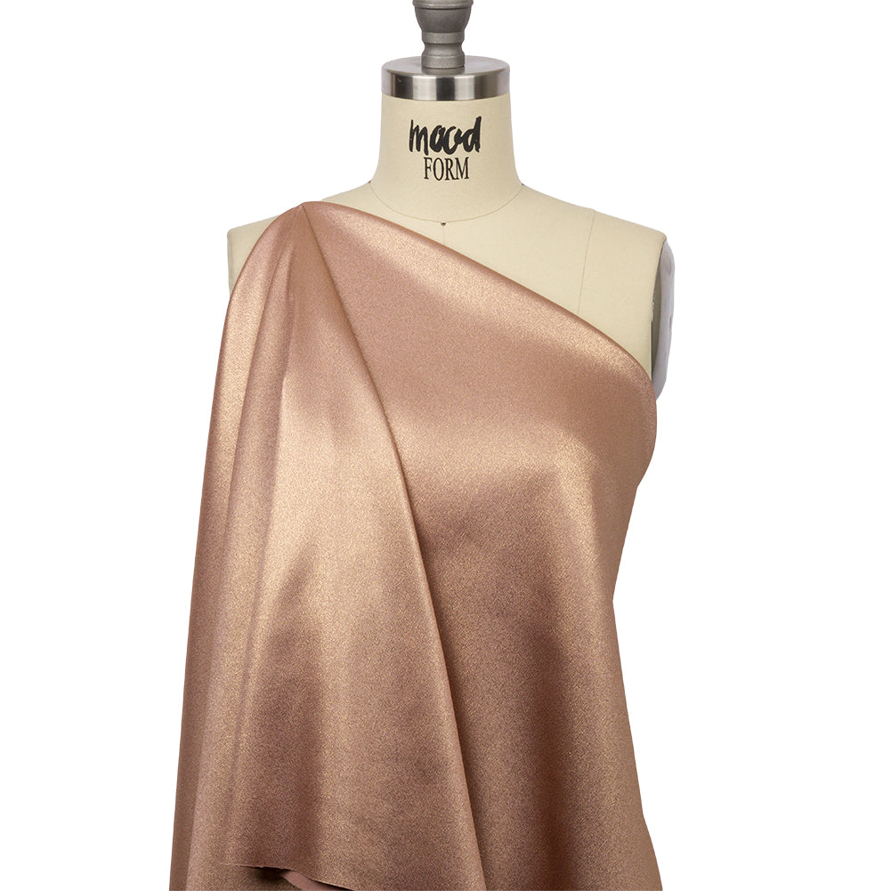 Stretch Polyester Crepe with Gold Foiling - Tan - Devyn Collection - Joann Fabrics