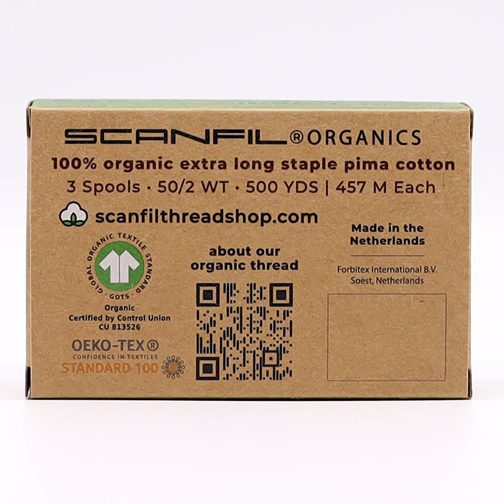 SCANFIL® 50wt Organic Pima Cotton Thread Trio Set - 3ct 500yd Spools - Holiday - Joann Fabrics