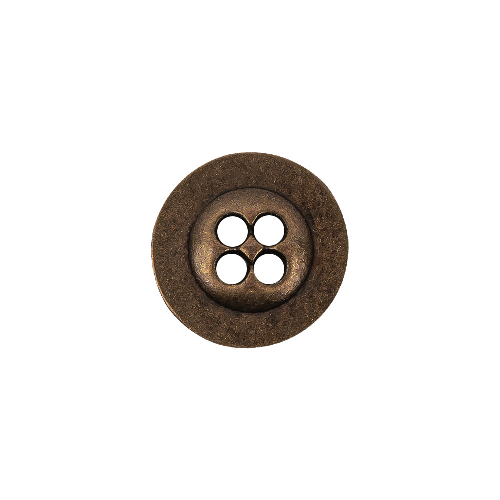 Italian Bronze Floral Metal Button - 24L/15mm - Joann Fabrics