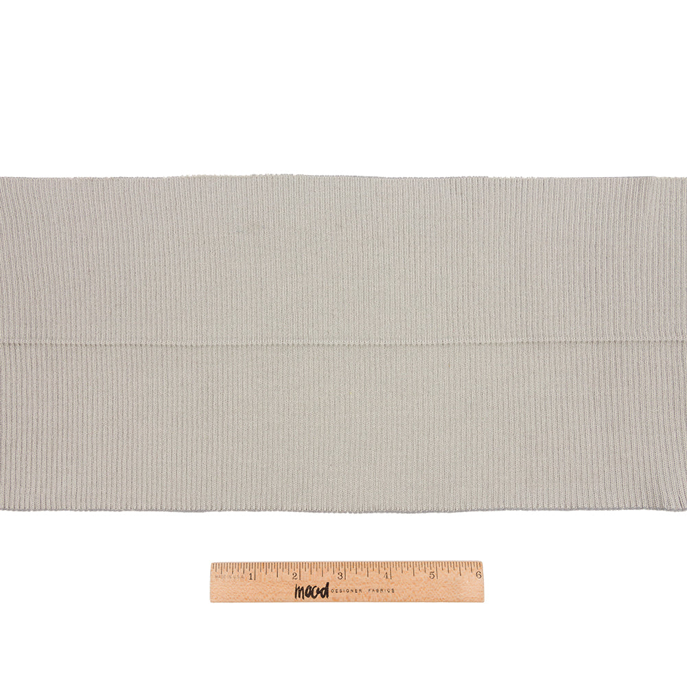 Cloud Gray 2x2 Rib Knit Foldover Trim - 37.5