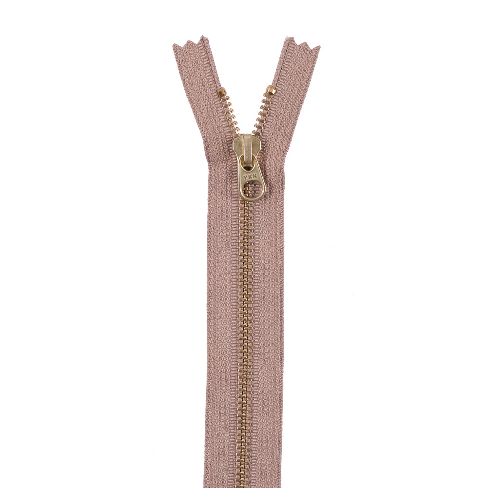 Metal Zipper with Gold Pull and Teeth 8