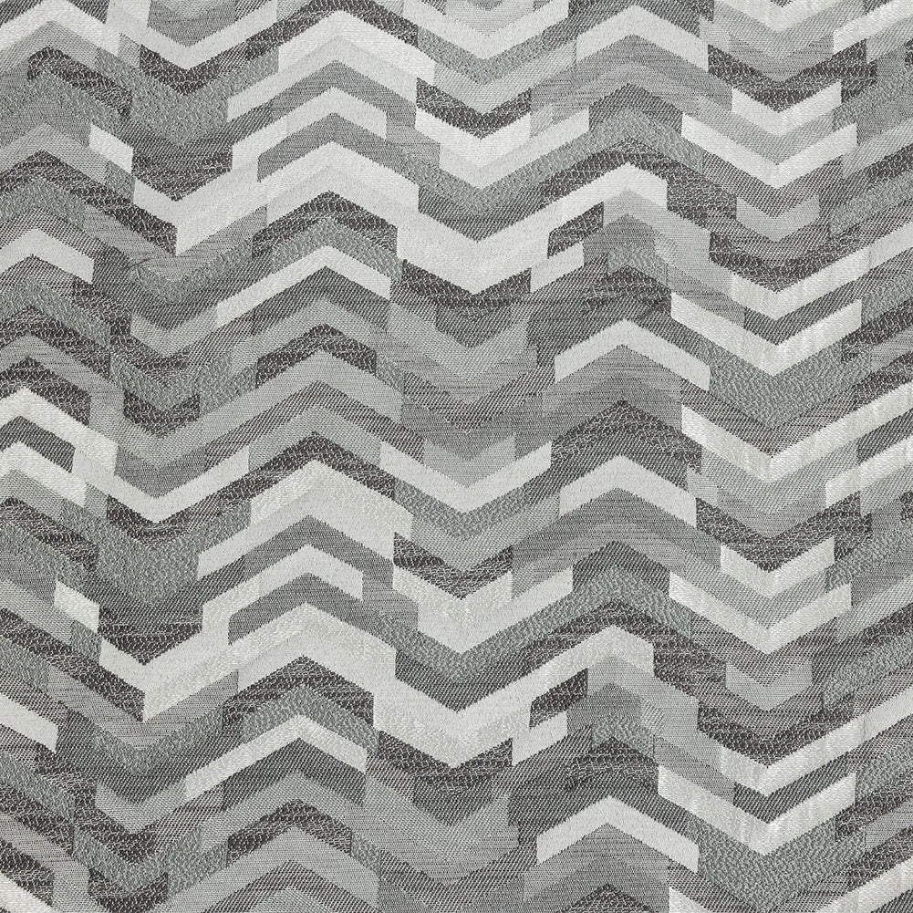 Polyester Jacquard - Silver Tactile Zig Zags - British Imported - Joann Fabrics