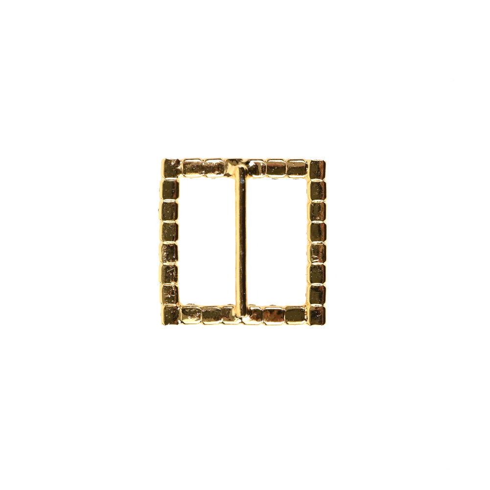 Swarovski Crystal and Gold Square Rhinestone Slider - 1.375