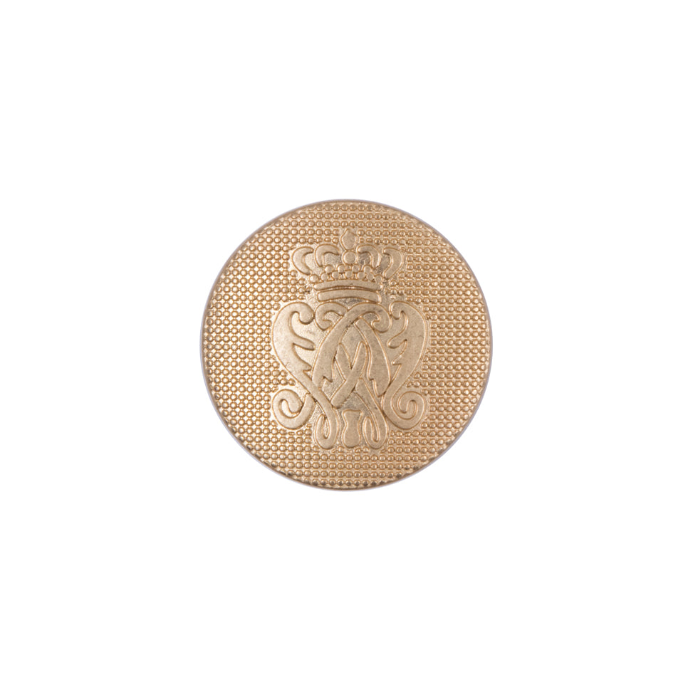 Gold Italian Crest Zamac Button - 24L/15mm - Joann Fabrics
