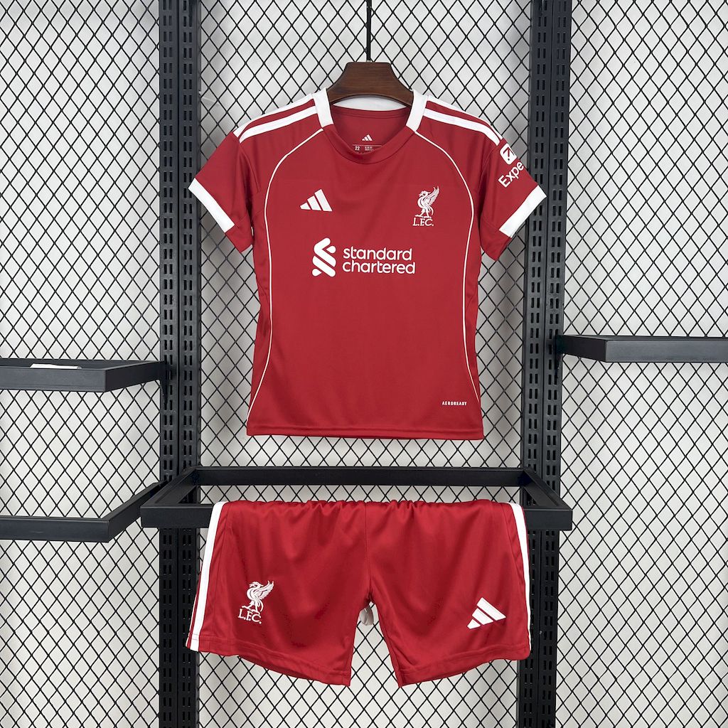 2025/2026 Liverpool Home Football Jersey 1:1 Thai Quality Kids Size