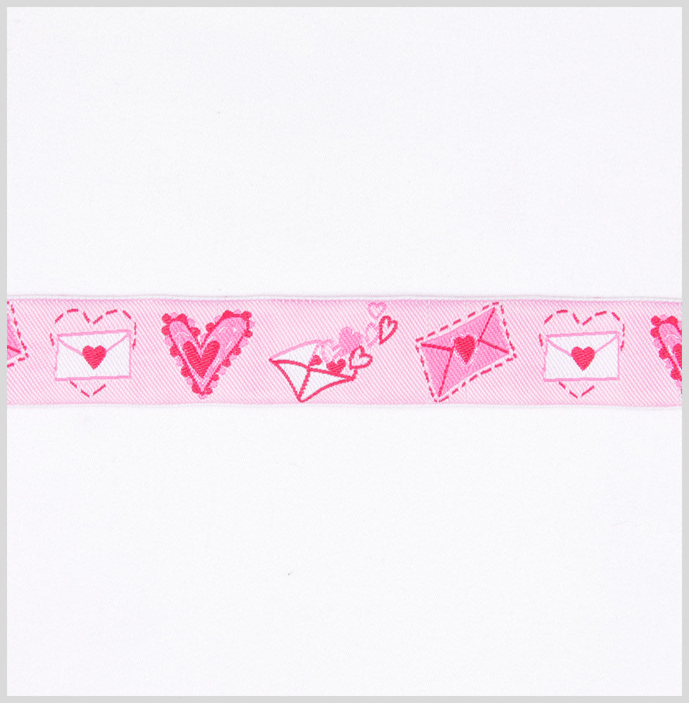 Lovey Dovey Pink French Jacquard Ribbon - Joann Fabrics