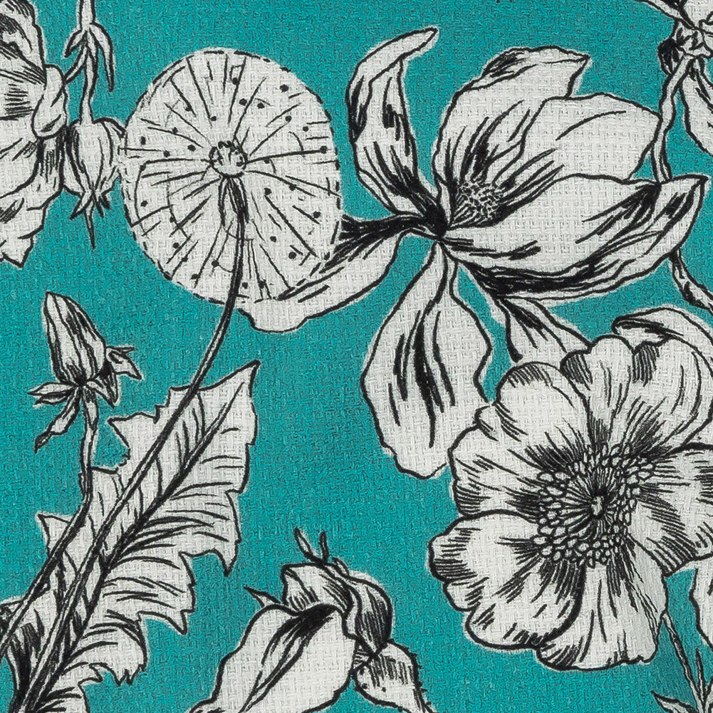 Mood Exclusive Turquoise Dandelion Drift Stretch Cotton Woven - Joann Fabrics
