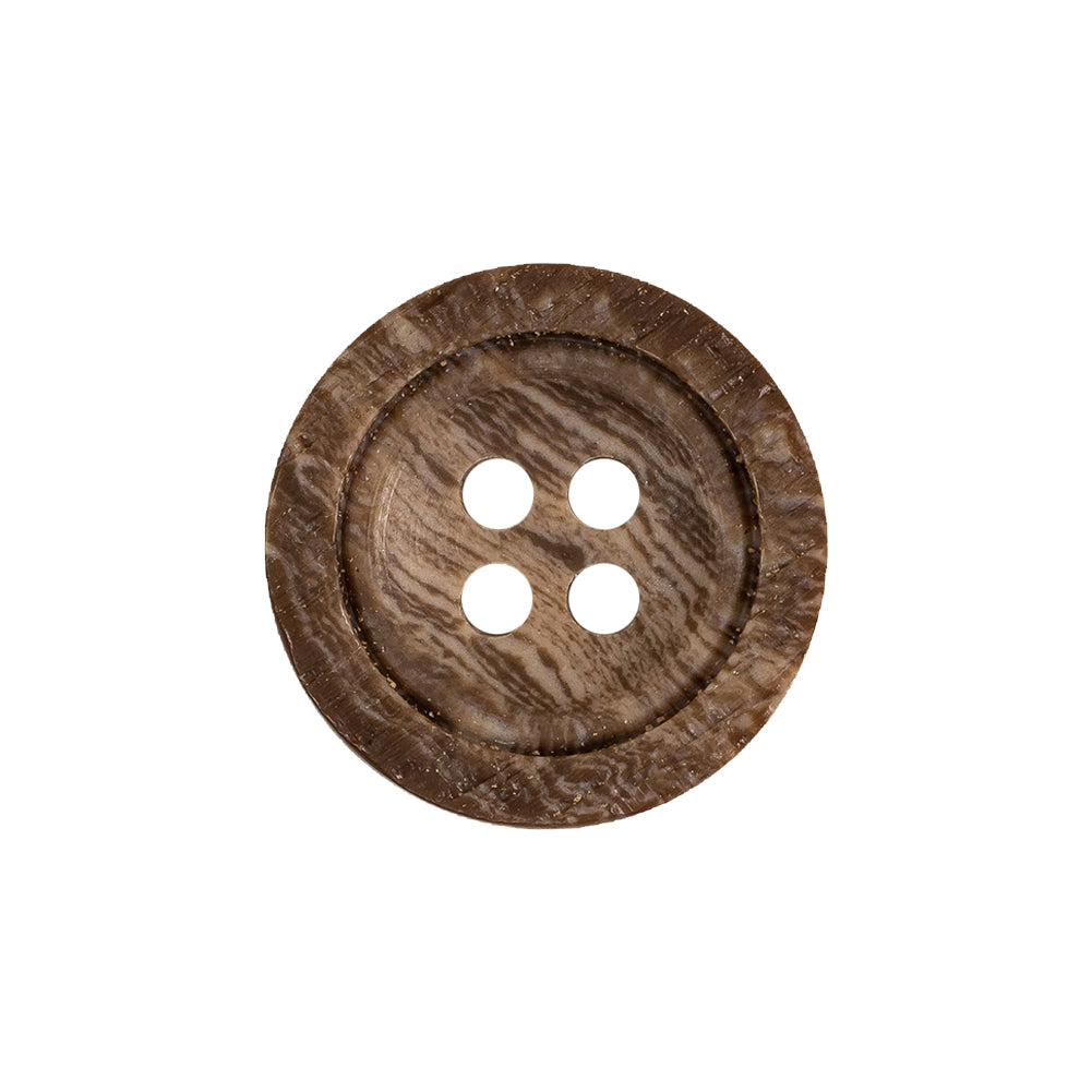 Brown Wood Grain 4-Hole Plastic Textured Button - 34L/21.5mm - Joann Fabrics