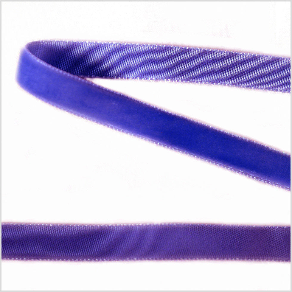 Single Faced Velvet Ribbon Made in Italy - 3/8