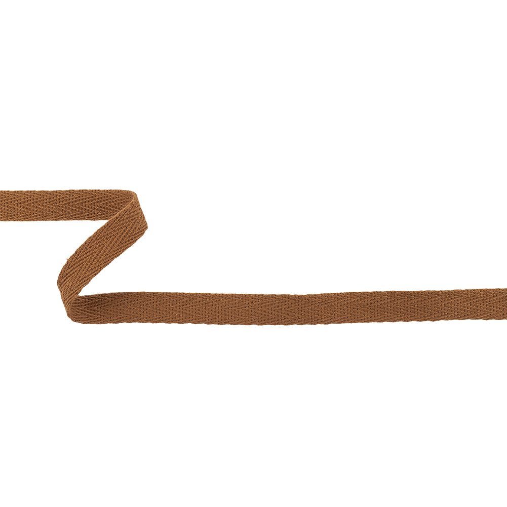 Pecan Brown Cotton Twill Tape - 0.5