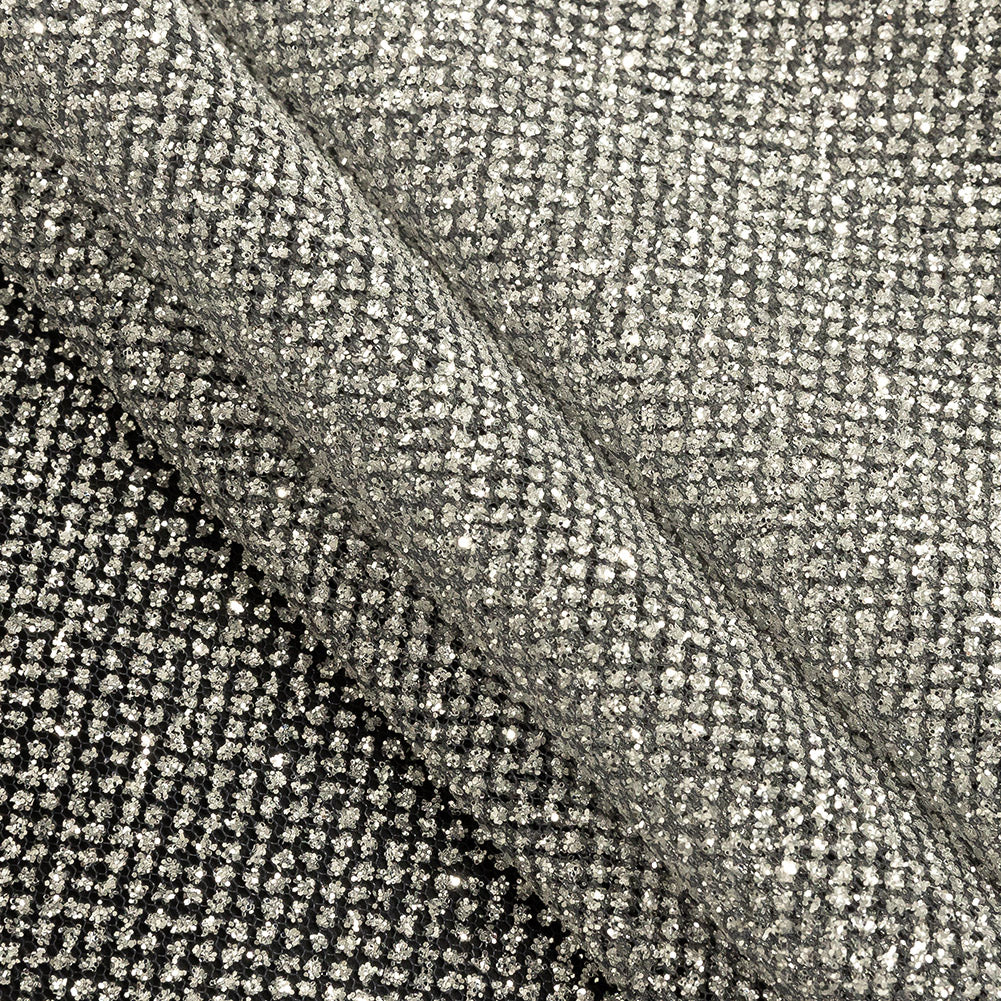 Tulle with Metallic Platinum Glitter - Nine Iron - Platina Collection - Joann Fabrics