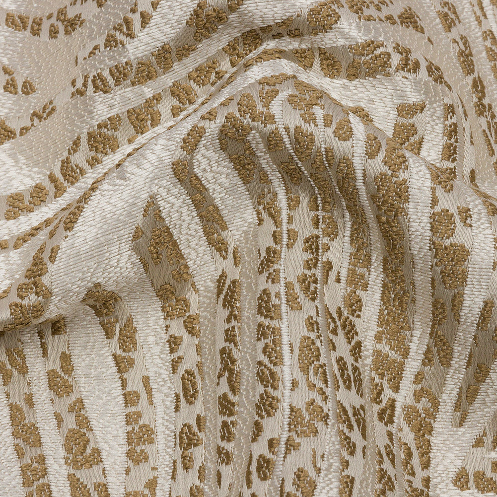 Drapery Jacquard - Sand Animal Stripes and Spots - British Imported - Joann Fabrics