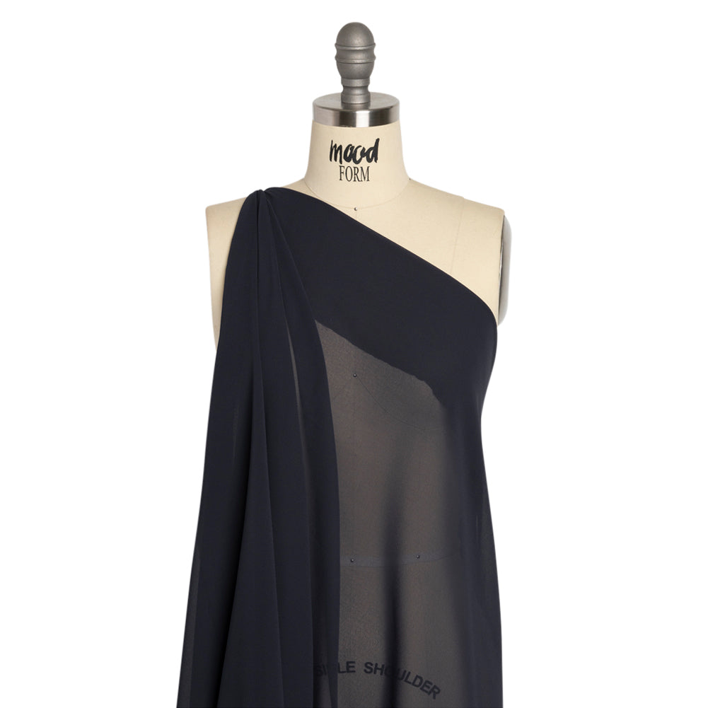 Polyester High-Multi Chiffon - Navy - Netta Collection by Mood - Joann Fabrics