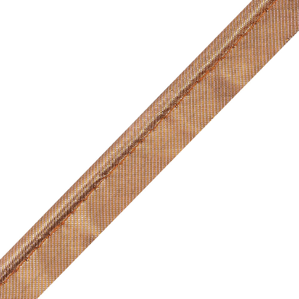 Italian Copper Metallic Piping with Lip - 0.625
