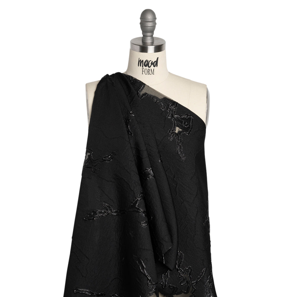 Metallic Black Abstract Embers Luxury Burnout Brocade - Joann Fabrics
