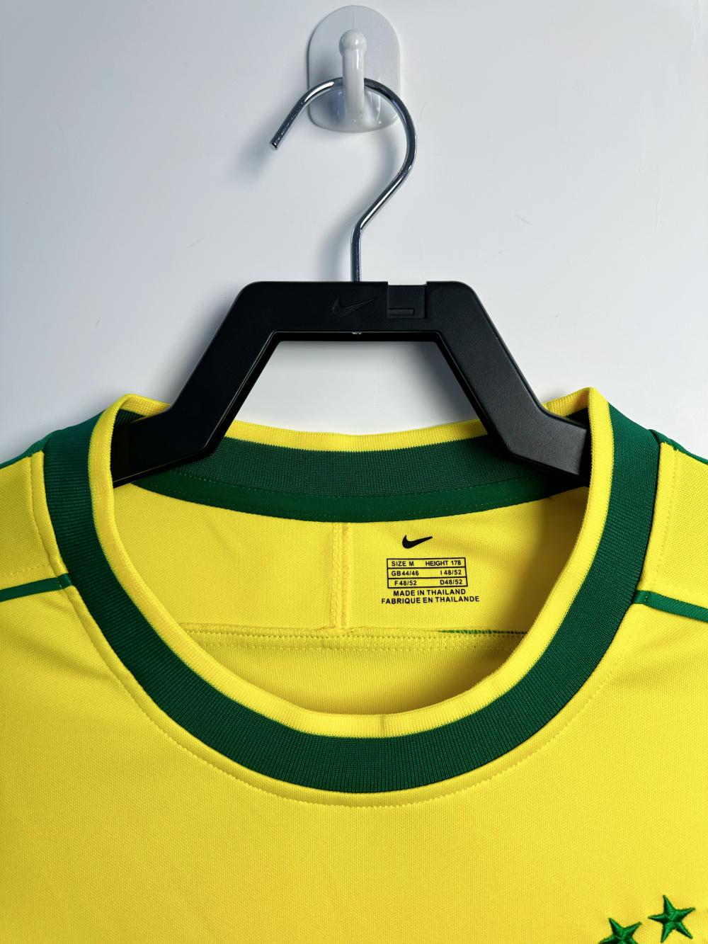 1998 Retro Long Sleeve Brazil Soccer Jersey Home 1:1 Thai Quality