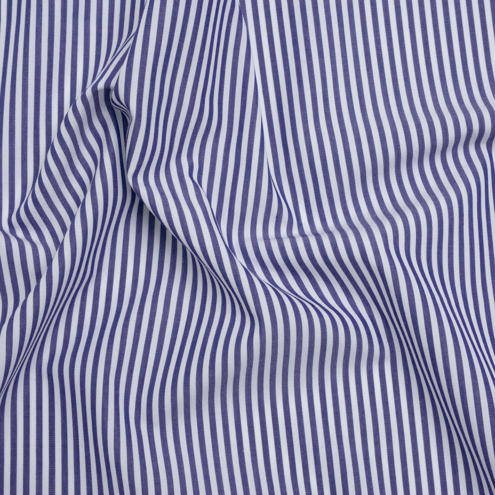 Cotton Shirting - Blue and White Candy Stripes - Deadstock - Joann Fabrics