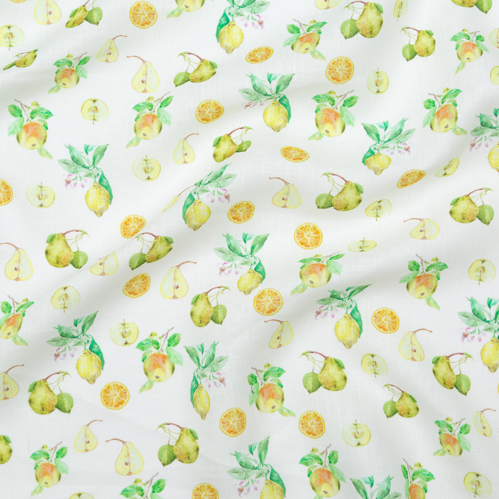 Pears, Oranges and Lemons Printed Linen Woven - Joann Fabrics