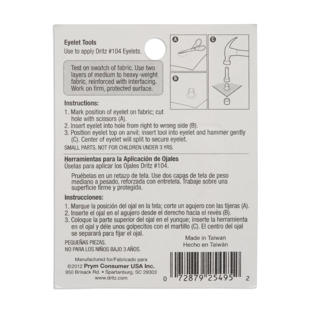Dritz Eyelet Tool - Size #104 for 5/32