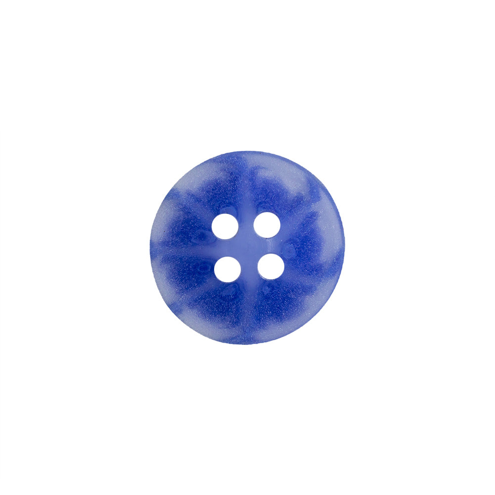 Transparent and Blue Swirls 4-Hole Saucer Button - 24L/15mm - Joann Fabrics