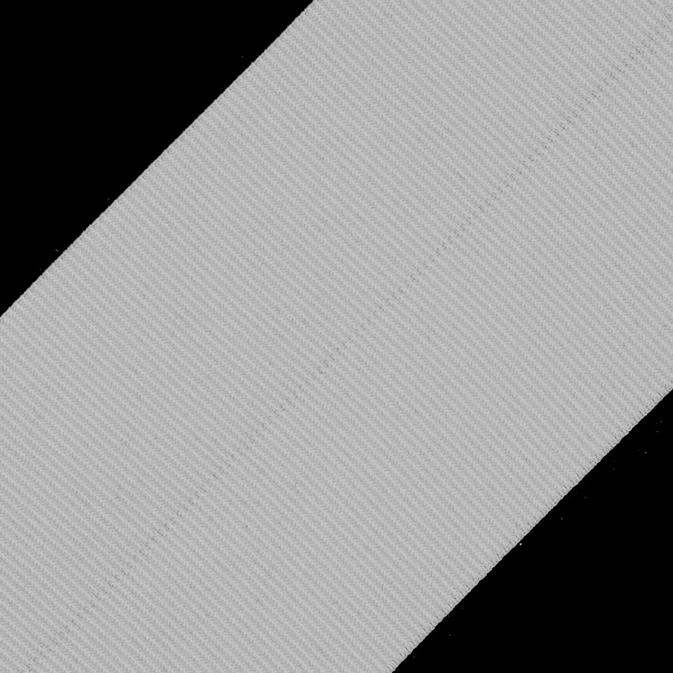 White Stretch Fold Over Grosgrain - 3.125