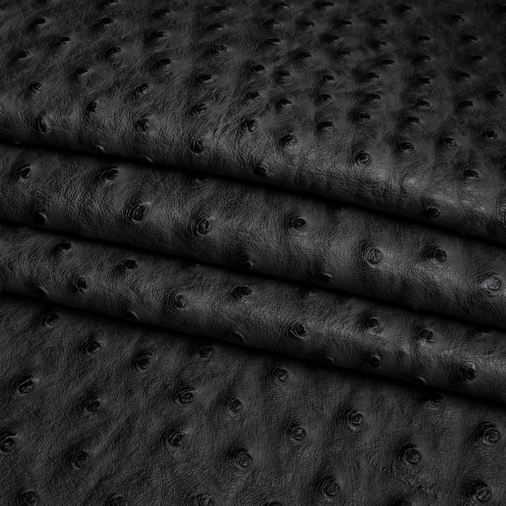 Kidepo Charcoal Faux Ostrich Leather Vinyl - Joann Fabrics